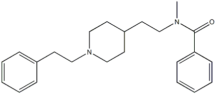 N-Methyl-N-[2-[1-(2-phenylethyl)-4-piperidinyl]ethyl]benzamide Struktur