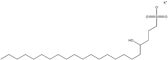 4-Hydroxydocosane-1-sulfonic acid potassium salt Struktur