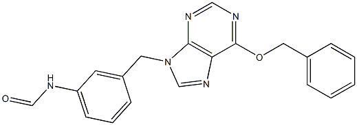 N-[3-[[6-(Benzyloxy)-9H-purin-9-yl]methyl]phenyl]formamide Struktur