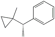 [R,(-)]-1-(1-Methylcyclopropyl)-1-phenylethane Struktur