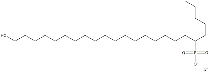 24-Hydroxytetracosane-6-sulfonic acid potassium salt Struktur