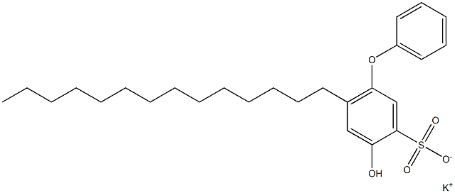 4-Hydroxy-6-tetradecyl[oxybisbenzene]-3-sulfonic acid potassium salt Struktur