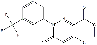 1,6-Dihydro-4-chloro-6-oxo-1-(3-trifluoromethylphenyl)pyridazine-3-carboxylic acid methyl ester Struktur