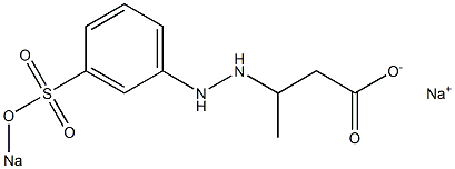 3-[2-(m-Sodiooxysulfonylphenyl)hydrazino]butyric acid sodium salt Struktur