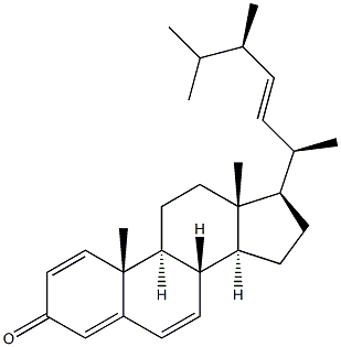 Ergosta-1,4,6,22-tetren-3-one Struktur