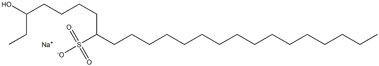 3-Hydroxytetracosane-8-sulfonic acid sodium salt Struktur