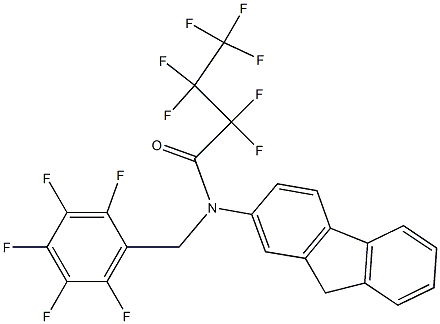 2-[(2,3,4,5,6-Pentafluorobenzyl)(heptafluorobutyryl)amino]-9H-fluorene Struktur