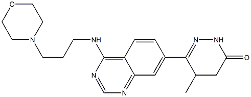 4,5-Dihydro-5-methyl-6-[4-(3-morpholinopropylamino)quinazolin-7-yl]pyridazin-3(2H)-one Struktur