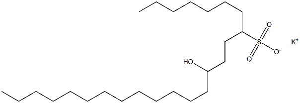 11-Hydroxytetracosane-8-sulfonic acid potassium salt Struktur