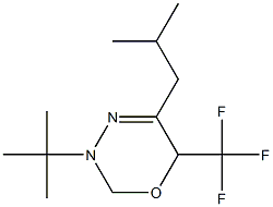 3,6-Dihydro-3-(tert-butyl)-5-(2-methylpropyl)-6-trifluoromethyl-2H-1,3,4-oxadiazine Struktur