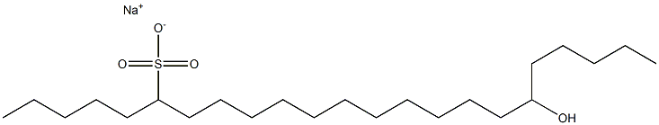 18-Hydroxytricosane-6-sulfonic acid sodium salt Struktur