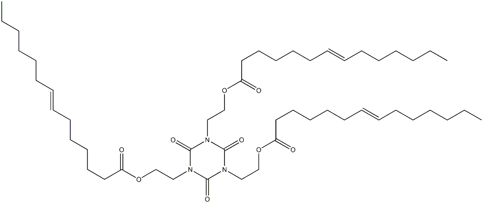 1,3,5-Tris[2-(7-tetradecenoyloxy)ethyl]hexahydro-1,3,5-triazine-2,4,6-trione Struktur