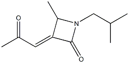 (E)-3-(2-Oxopropylidene)-4-methyl-1-(isobutyl)azetidin-2-one Struktur