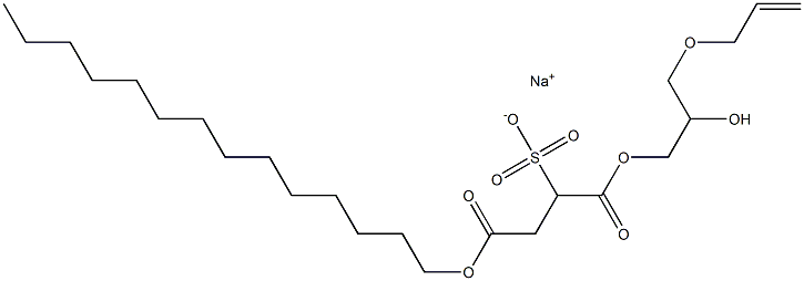 2-(Tetradecyloxycarbonyl)-1-[[3-(allyloxy)-2-hydroxypropoxy]carbonyl]-1-ethanesulfonic acid sodium salt Struktur