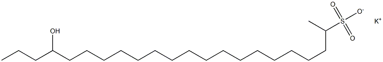 19-Hydroxydocosane-2-sulfonic acid potassium salt Struktur