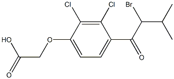 [2,3-Dichloro-4-(2-bromoisovaleryl)phenoxy]acetic acid Struktur