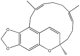 (6R,11Z,15E)-6,11,15-Trimethyl-9,6-nonano-6H-1,3-dioxolo[4,5-g][1]benzopyran-11,15-diene Struktur