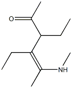 3,4-Diethyl-2-[methylamino]-2-hexen-5-one Struktur