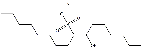 7-Hydroxyhexadecane-8-sulfonic acid potassium salt Struktur