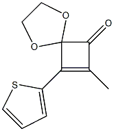 7-Methyl-8-(2-thienyl)-1,4-dioxaspiro[4.3]oct-7-en-6-one Struktur