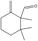 1,2,2-Trimethyl-6-methylenecyclohexane-1-carbaldehyde Struktur