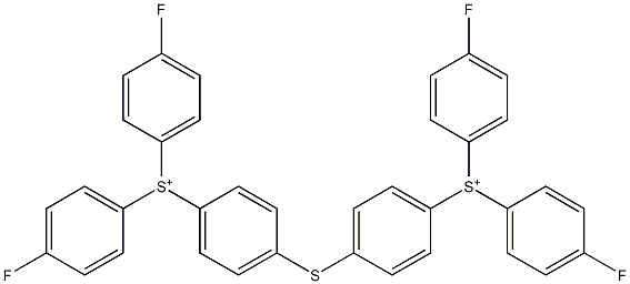 Thiobis(4,1-phenylene)bis[bis(4-fluorophenyl)sulfonium] Struktur