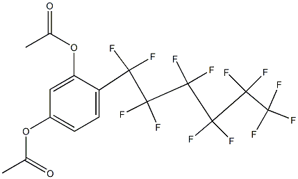 4-(Tridecafluorohexyl)benzene-1,3-diol diacetate Struktur