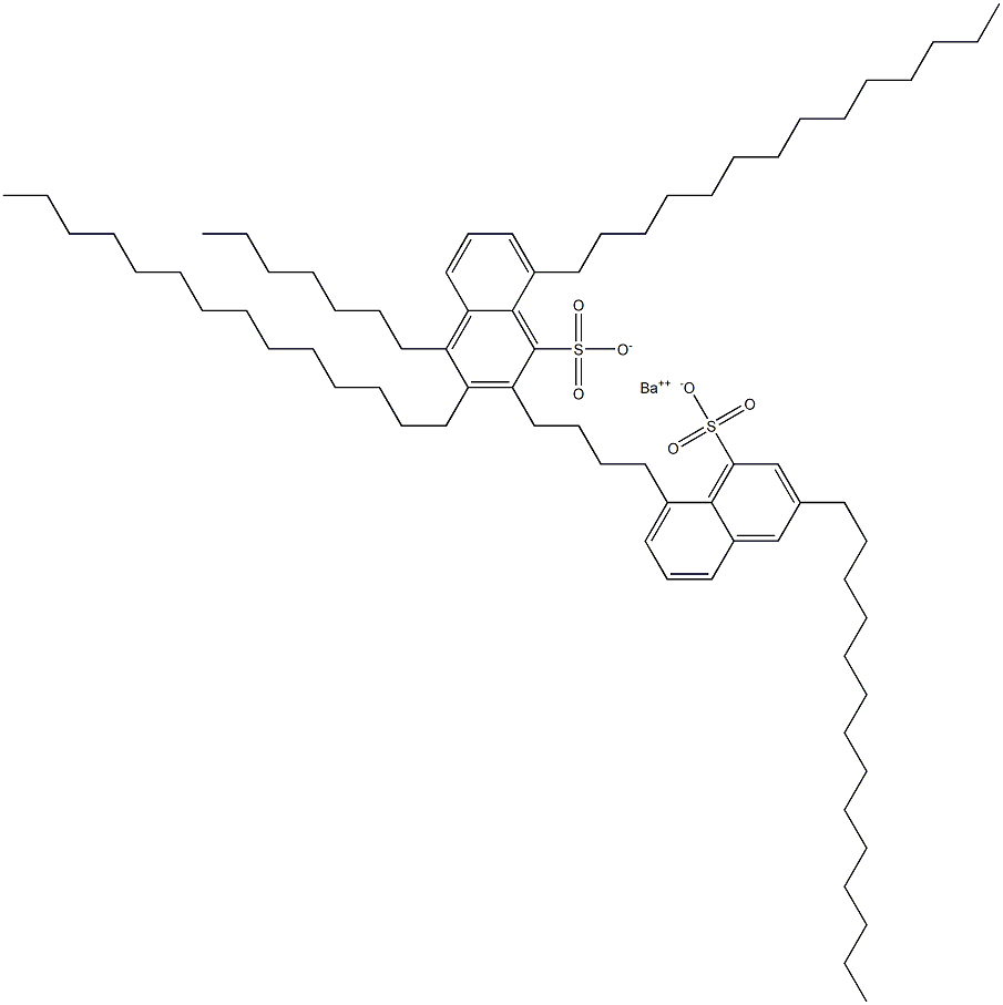 Bis(3,8-ditetradecyl-1-naphthalenesulfonic acid)barium salt Struktur