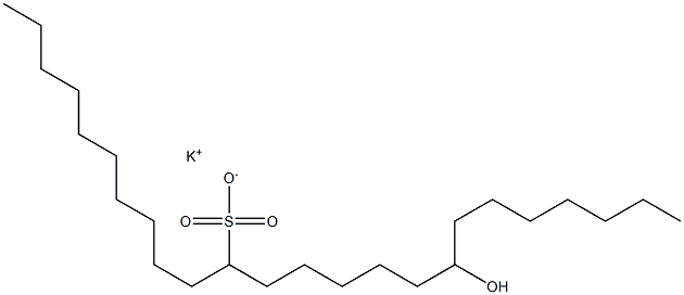 17-Hydroxytetracosane-11-sulfonic acid potassium salt Struktur