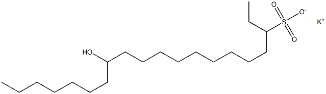 13-Hydroxyicosane-3-sulfonic acid potassium salt Struktur