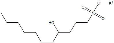 4-Hydroxyundecane-1-sulfonic acid potassium salt Struktur