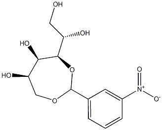 3-O,6-O-(3-Nitrobenzylidene)-D-glucitol Struktur