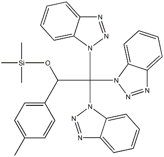 1-(p-Tolyl)-1-(trimethylsilyl)oxy-2,2,2-tris(1H-benzotriazol-1-yl)ethane Struktur