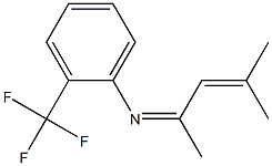 N-(2-Trifluoromethylphenyl)-4-methyl-3-penten-2-imine Struktur