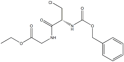 (-)-N-(N-Benzyloxycarbonyl-3-chloro-L-alanyl)glycine ethyl ester Struktur