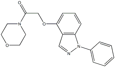 1-Phenyl-4-[[morpholinocarbonyl]methoxy]-1H-indazole Struktur