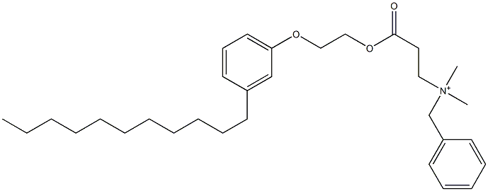 N,N-Dimethyl-N-benzyl-N-[2-[[2-(3-undecylphenyloxy)ethyl]oxycarbonyl]ethyl]aminium Struktur