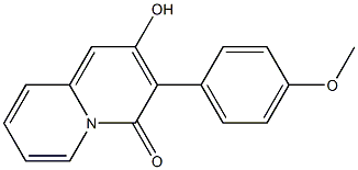 2-Hydroxy-3-(4-methoxyphenyl)-4H-quinolizin-4-one Struktur