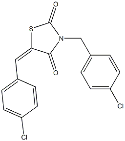 5-(4-Chlorobenzylidene)-3-(4-chlorobenzyl)thiazolidine-2,4-dione Struktur