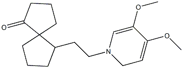 1-Aza-1-(3,4-dimethoxyphenethyl)spiro[4.4]nonan-6-one Struktur