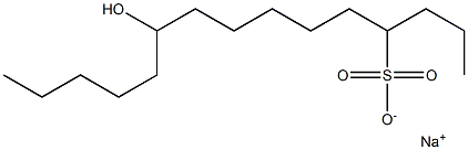 10-Hydroxypentadecane-4-sulfonic acid sodium salt Struktur