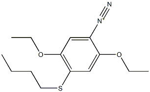 4-(Butylthio)-2,5-diethoxybenzenediazonium Struktur