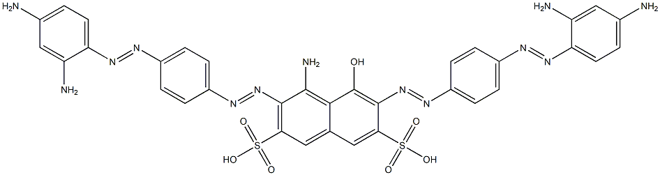 4-Amino-3,6-bis[[4-[(2,4-diaminophenyl)azo]phenyl]azo]-5-hydroxy-2,7-naphthalenedisulfonic acid Struktur