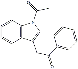 2-(1-Acetyl-1H-indol-3-yl)-1-phenylethan-1-one Struktur