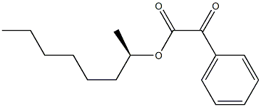 (-)-2-Phenylglyoxylic acid (R)-1-methylheptyl ester Struktur