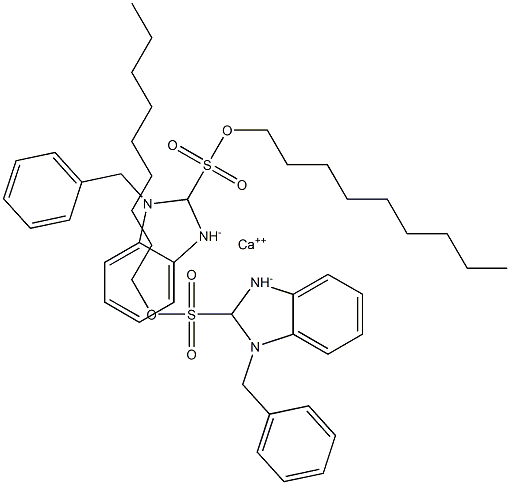 Bis(1-benzyl-2,3-dihydro-2-nonyl-1H-benzimidazole-2-sulfonic acid)calcium salt Struktur