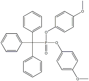 Triphenylmethylphosphonic acid bis(4-methoxyphenyl) ester Struktur