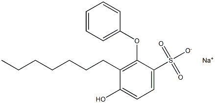 5-Hydroxy-6-heptyl[oxybisbenzene]-2-sulfonic acid sodium salt Struktur