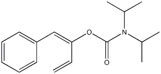 N,N-Diisopropylcarbamic acid (3E)-4-phenyl-1,3-butadien-3-yl ester Struktur