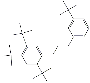 1-(2,4,5-Tri-tert-butylphenyl)-3-(3-tert-butylphenyl)propane Struktur